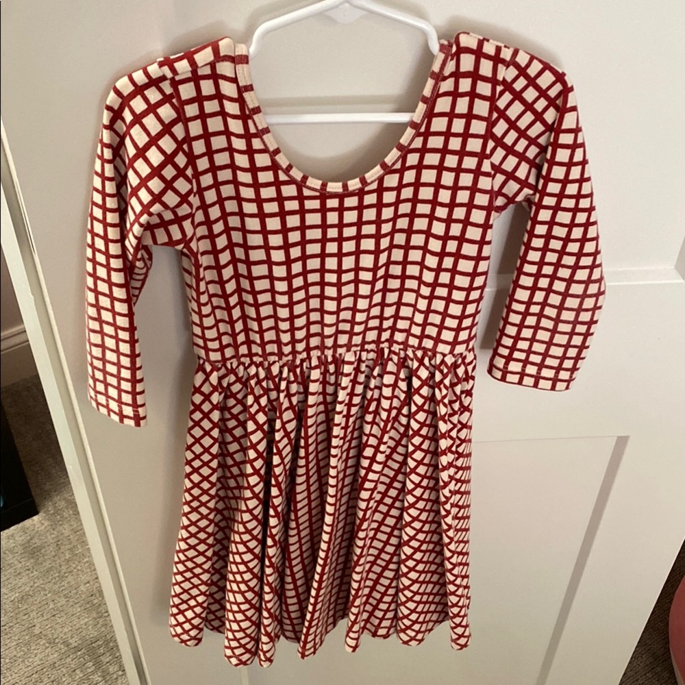Alice & Ames, girls twirl dress. Red and White Checkered Kids Dress. Size 5.